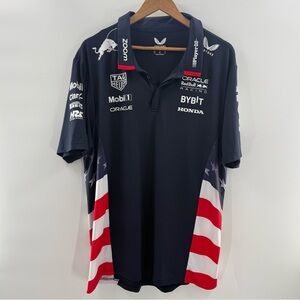 NWT Castore Red Bull Racing Fl Special Edition America Race Team Polo Shirt 2XL